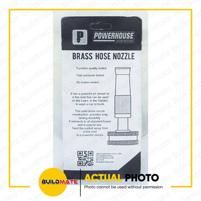 POWERHOUSE Brass Hose Nozzle •BUILDMATE• PHHT