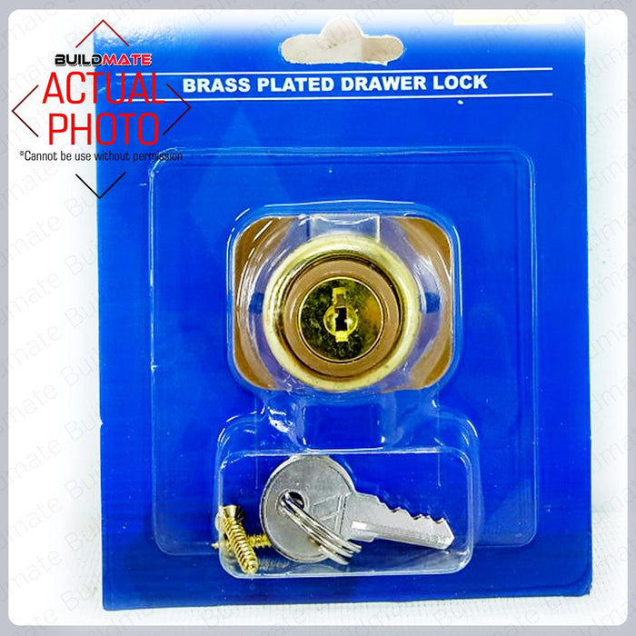 ARMSTRONG Brass Plated Drawer Lock •BUILDMATE•