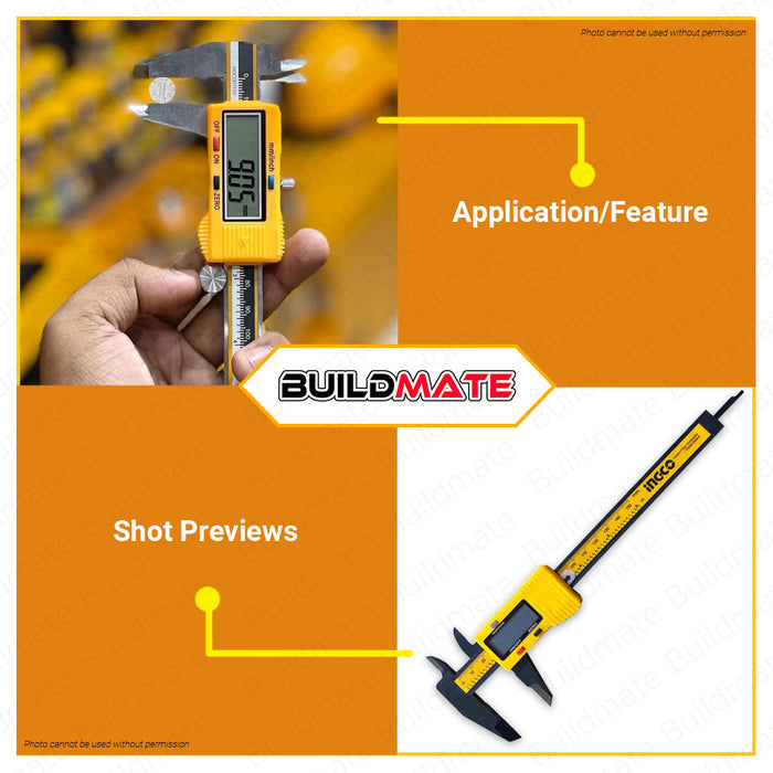 INGCO Original Heavy Duty Plastic Digital Caliper Super Select HDCP16150 •BUILDMATE• HT2