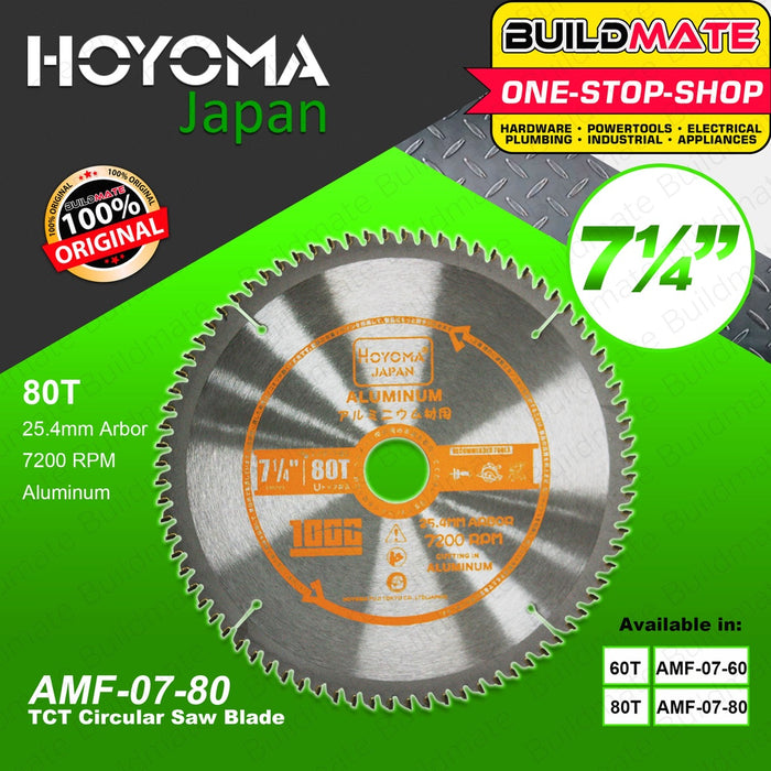 HOYOMA JAPAN TCT Aluminum Cutting Circular Saw Blade for 7-1/4 variant 60T | 80T •BUILDMATE•