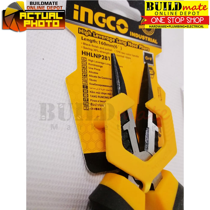 INGCO High Leverage Long Nose Pliers 6 inch HHLNP28160 •BUILDMATE• IHT