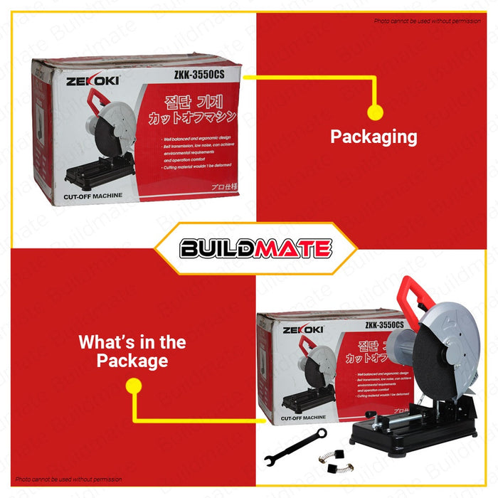 ZEKOKI JAPAN 355mm 14" Inches Cut Off Machine Belt-driven Cutting Chop Saw ZKK-3550CS •BUILDMATE•