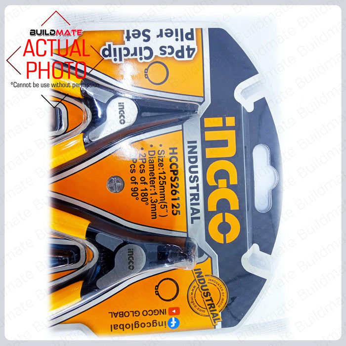 INGCO 4PCS Circlip Pliers Set HCCPS26125 •BUILDMATE• IHT