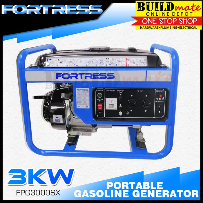 FORTRESS Portable Gasoline Generator 3kW FPG3000SX •BUILDMATE•
