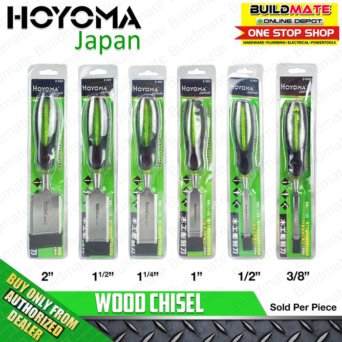 HOYOMA JAPAN Wood Chisel 3/8" 1/2" 1" 1-1/4" 1-1/2" 2" 1/4" 3/4" SOLD PER PIECE •BUILDMATE•