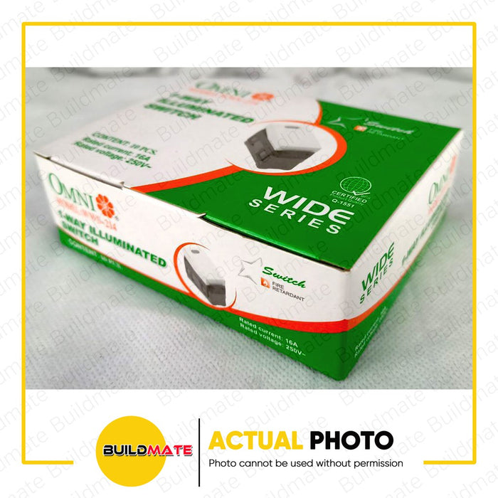 [WHOLESALE] (10PCS) OMNI 1-Way Illuminated Switch 16A WWS-214 •BUILDMATE•