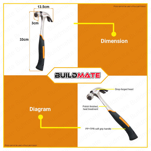Hoteche Claw Hammer 16oz HTC-210901 Heavy Duty •BUILDMATE•
