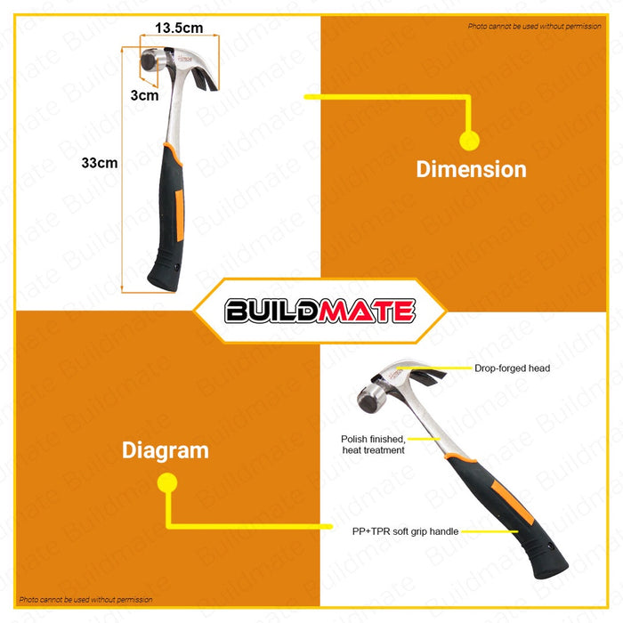 Hoteche Claw Hammer 16oz HTC-210901 Heavy Duty •BUILDMATE•