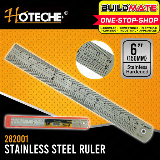 Hoteche Stainless Steel Ruler Rangefinder 6" inches HTC-282001 •BUILDMATE•