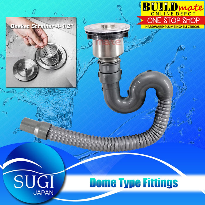 SUGI Dome Type Fittings with Basket Strainer 4-1/2" •BUILDMATE•