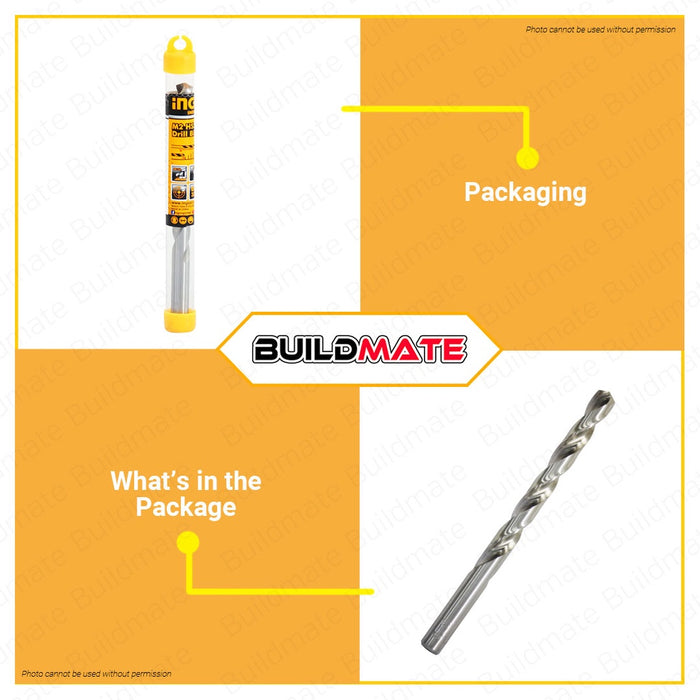 INGCO M2 HSS Drill Bit 3/8" DBT11103081 •BUILDMATE• IHT