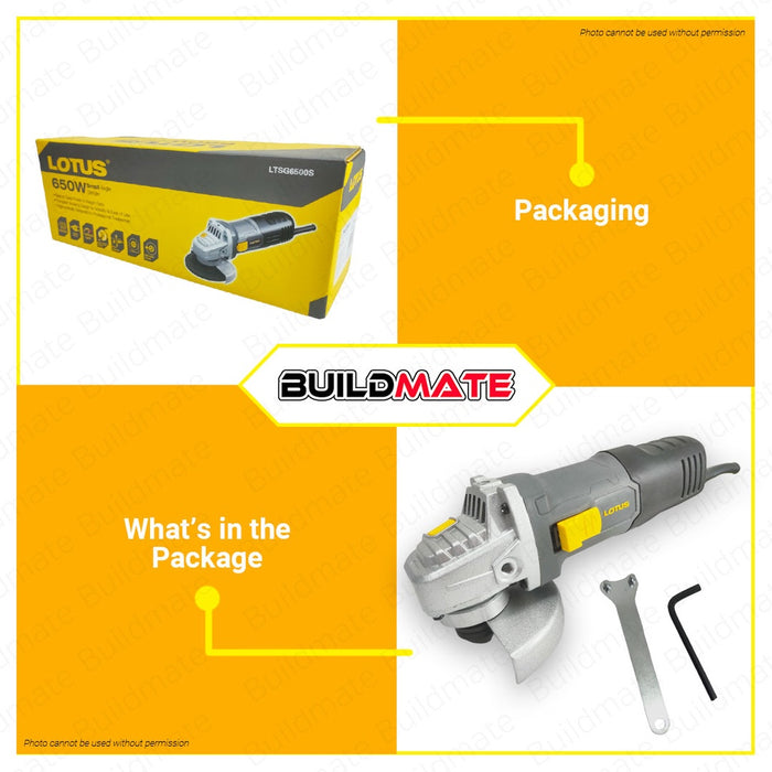 SALE LOTUS Heavy Duty Slim Angle Grinder 650W LTSG6500S / LAG115Z1 FREE Cutting Disc •BUILDMATE• LPT