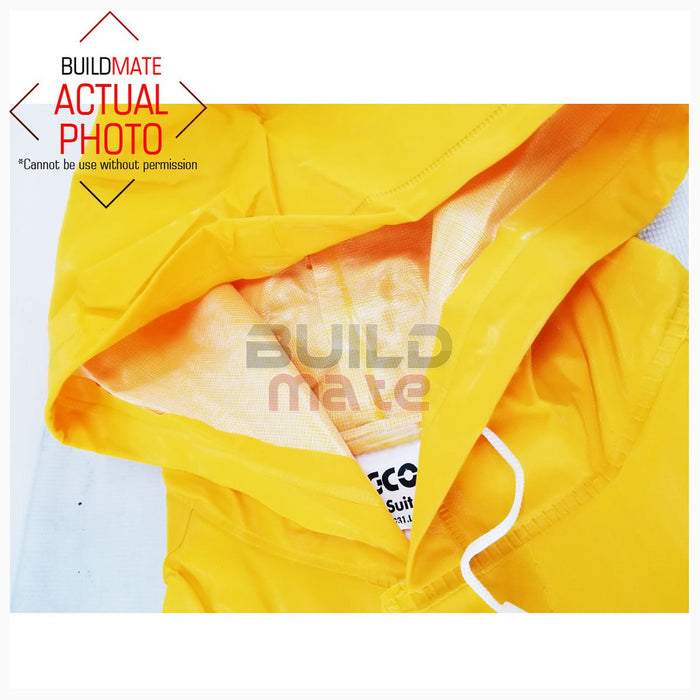 BUILDMATE Ingco New PVC Rain Suit Set M-3XL Waterproof Zippered Hooded Raincoat Outdoor Rain Gear HRCTSKT031 - IHT