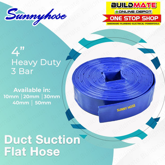SUNNY 4" Duct Suction Flat Hose 10m/20m/30m/40m/50m •BUILDMATE•