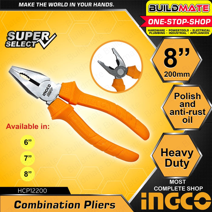 INGCO Combination Pliers 8" SUPER SELECT HCP12200 •BUILDMATE• HT2