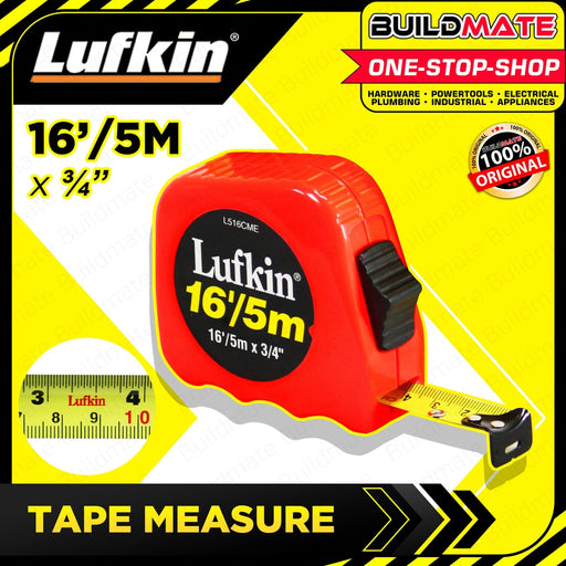 LUFKIN Measuring Tape Measure 16' 5m x 3/4" L516CME 100% ORIGINAL / AUTHENTIC •BUILDMATE•