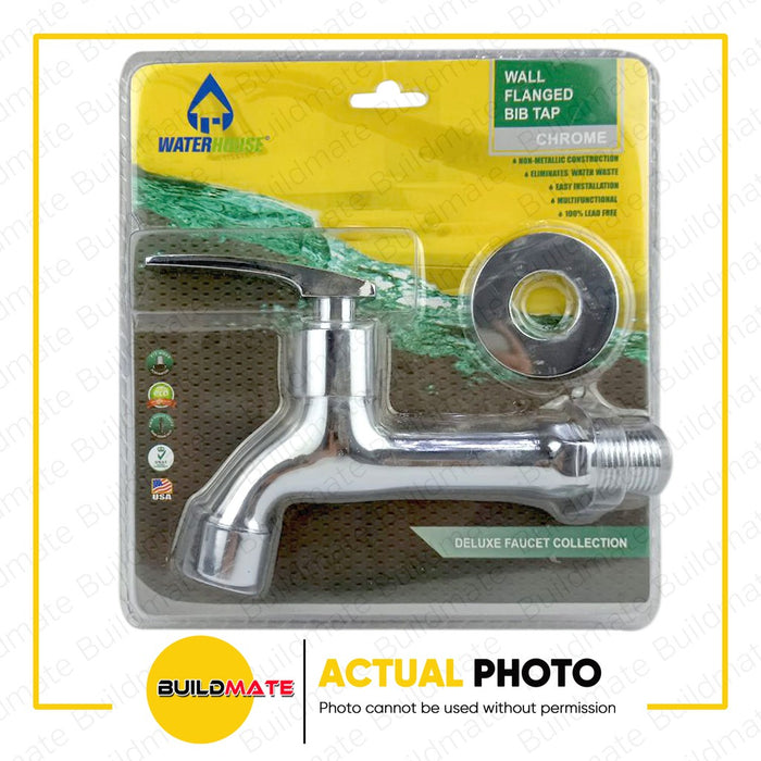 WATERHOUSE by POWERHOUSE Wall Flange Bib Tap Sink Faucet 4" Lever Handle | Cross Handle