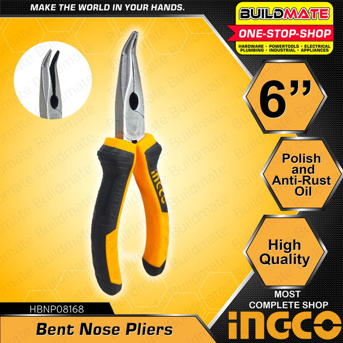 INGCO Mini Bent Nose Pliers Plier 4.5" HMBNP08115  | 6" HBNP08168 SOLD PER PIECE •BUILDMATE• HT2