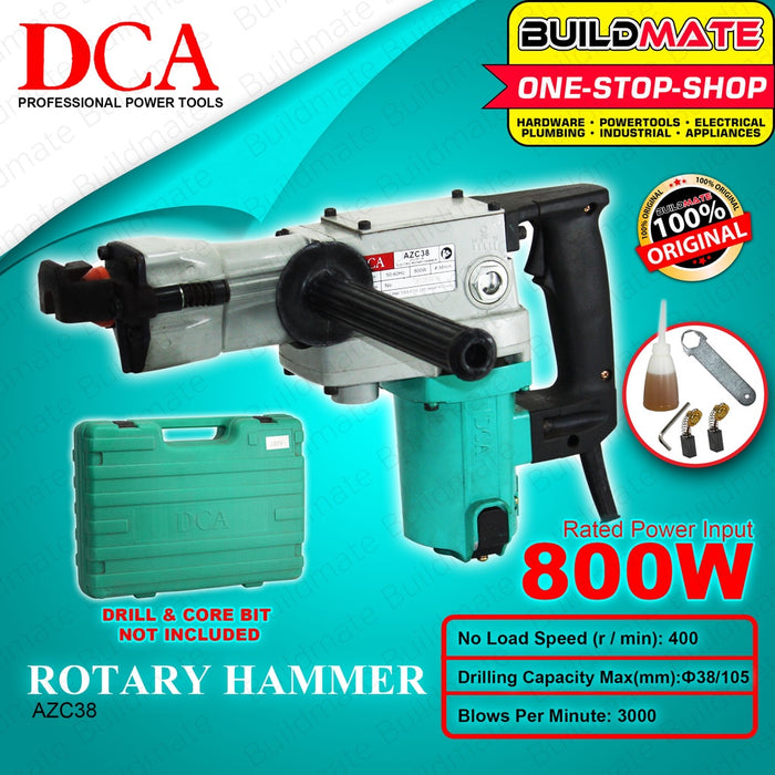 DCA Rotary Hammer 800W with Case AZC38 •BUILDMATE•