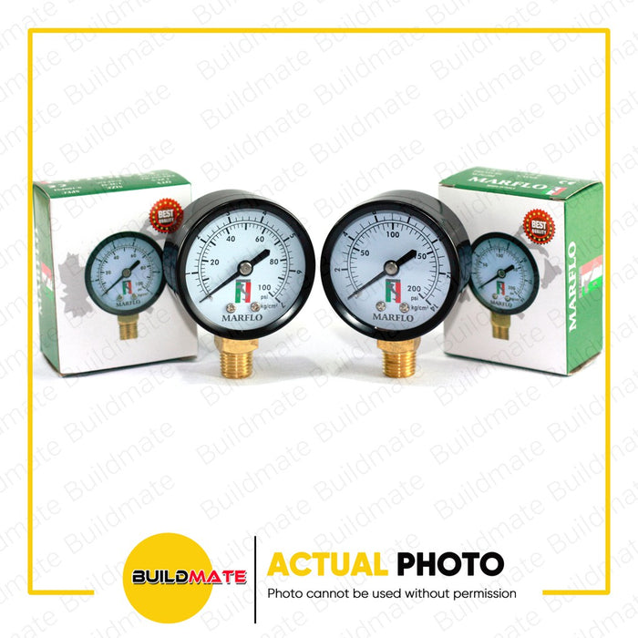 MARFLO Pressure Gauge M-PG100 100PSI | 200PSI SOLD PER PIECE •BUILDMATE•
