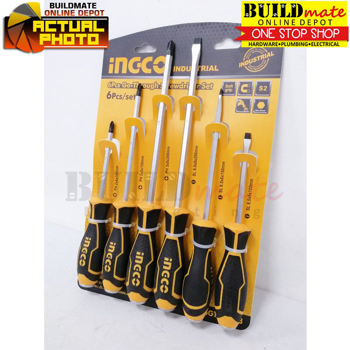 INGCO GO-Through Screwdriver 6PCS/SET HSGT280608  •BUILDMATE• IHT