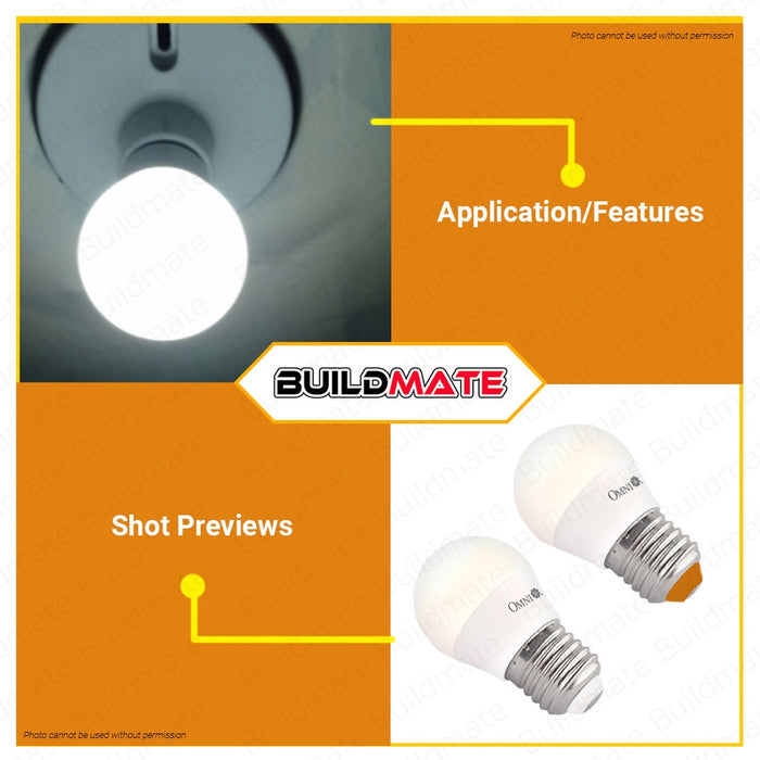 OMNI LED Lite Light Bulb G45 3W LLG45E27-3W •BUILDMATE•