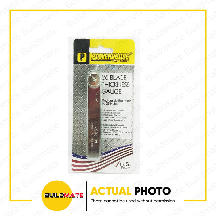 POWERHOUSE 26PCS Feeler Gauge Blade •BUILDMATE• PHHT