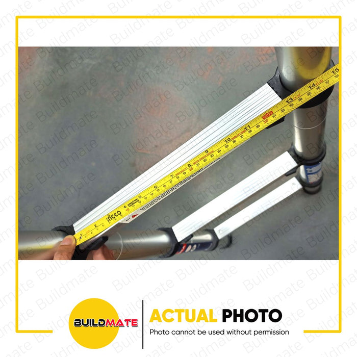FUJIMA Aluminum Telescopic Double Ladder 2.6m AY-ZJ2626 S/S •BUILDMATE•