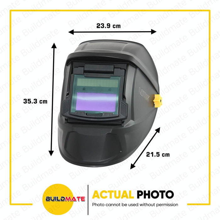 BUILDMATE Lotus Solar Powered Auto Darkening Welding Helmet Mask Iron Man Welder Eyes and Face Safety Protection LTWH300