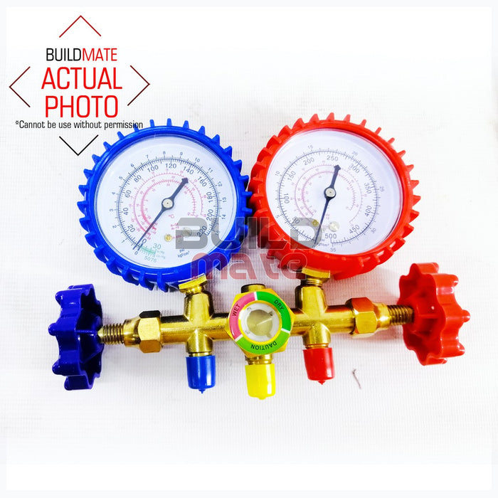 HOYOMA AC Manifold Gauge and Hose SET R12 •BUILDMATE• HYMHT