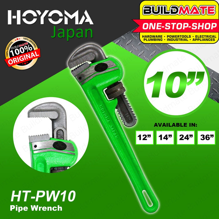 HOYOMA JAPAN Pipe Wrench Wrenches 10" HT-PW10 AUTHENTIC 100% ORIGINAL / AUTHENTIC •BUILDMATE•