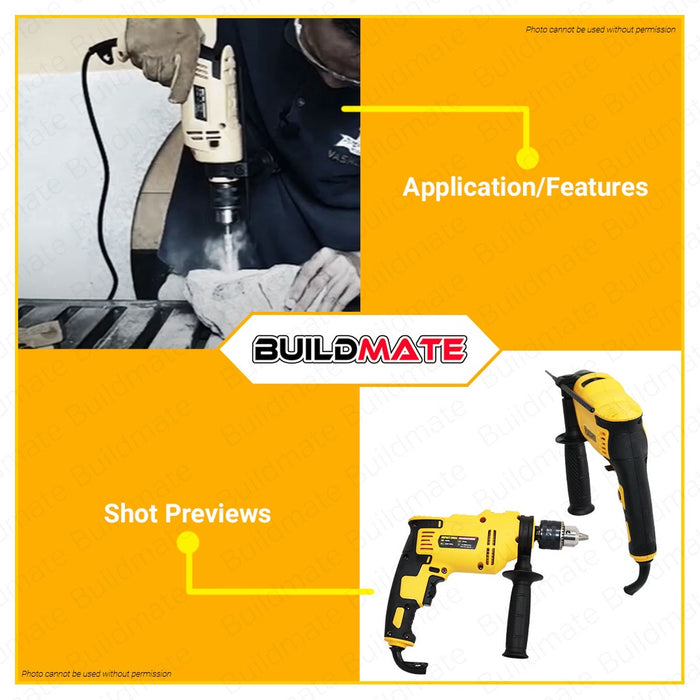 BUILDMATE Powerhouse Impact Drill Driver 900W 13mm with Carrying Case PHB-IMPACT-900MAX - PHPT