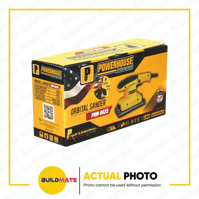 POWERHOUSE Orbital Finish Sander Wood Sanding 250W 185x93mm PHM-9035 + FREE YUKO GOGGLES PHPT