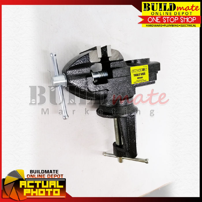 CRESTON Table Vise 60mm Swivel Base with Anvil FU-2160 •BUILDMATE•