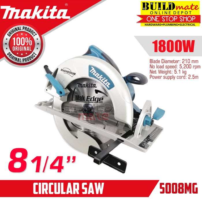 Makita Circular Saw 210mm 8-1/4″ 1800W 5008MG •BUILDMATE•