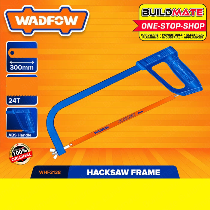 WADFOW Hacksaw Frame 12" Inch 300mm Hand Saw With 1pc Blade [SOLD PER PIECE] •BUILDMATE• WHT