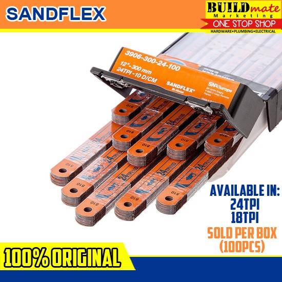 Sandflex Hacksaw Blade 18 TPI & 24 TPI SOLD PER BOX •BUILDMATE•
