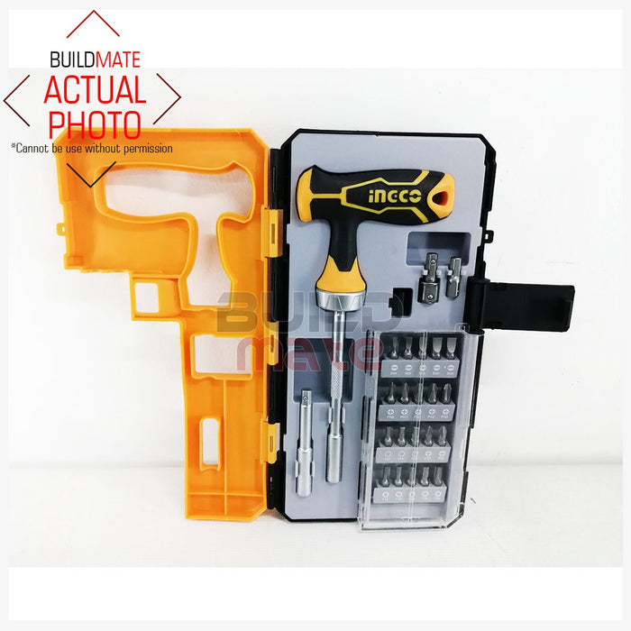 INGCO T-Handle Wrench Screwdriver 25PCS/SET HKSDB0258  •BUILDMATE• IHT