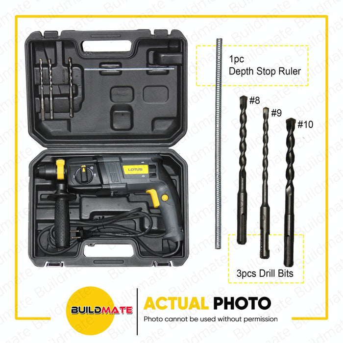 LOTUS Rotary Hammer Drill with Case 600W 2KG LTBH600DRE •BUILDMATE•