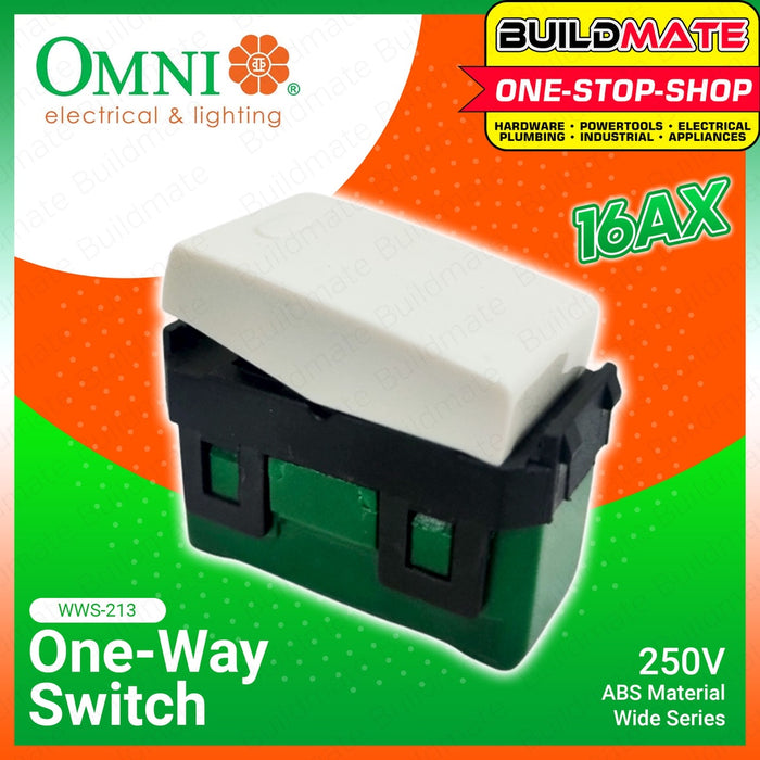 OMNI 1-Way Switch 16A ABS Material Wide Series WWS-213 •BUILDMATE•