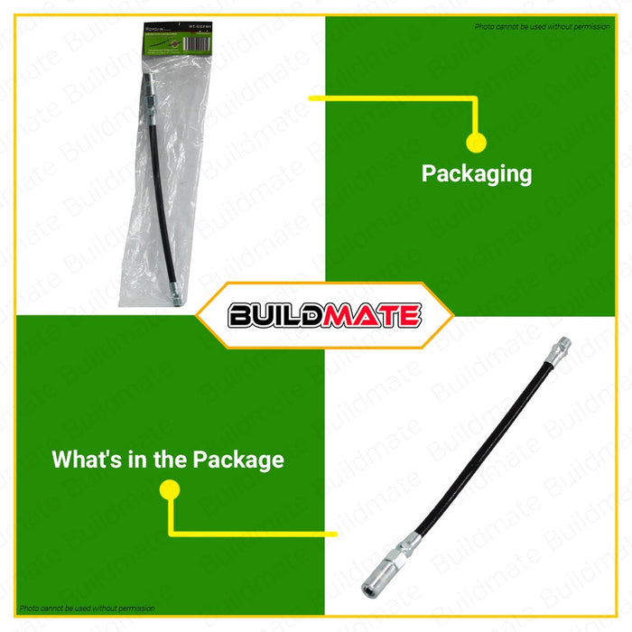 HOYOMA JAPAN Grease Gun Flexible Black Hose Nozzle 4500PSI HT-GGFH01 AUTHENTIC •BUILDMATE•