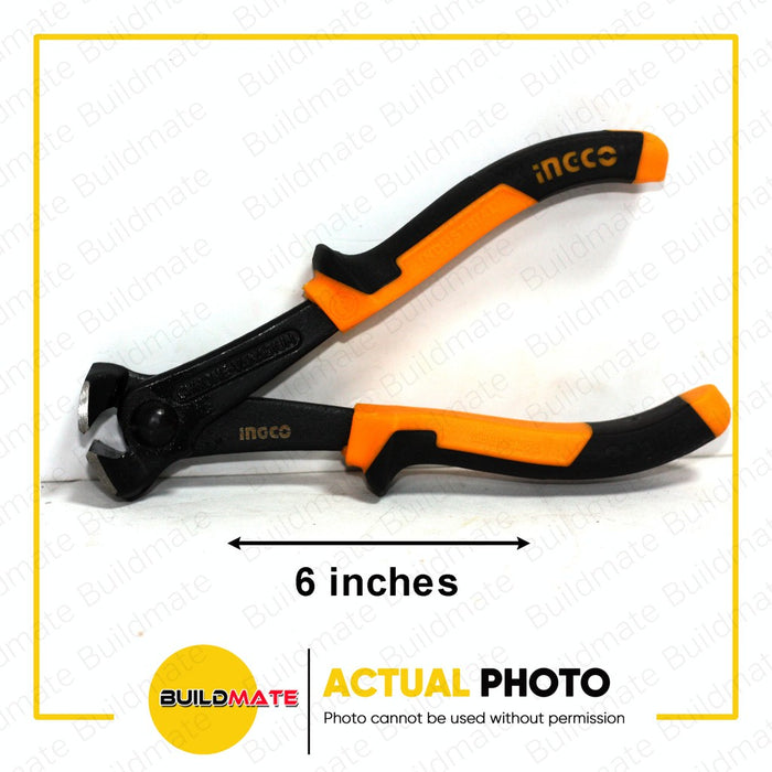 BUILDMATE Ingco End Cutting Pliers 6"-8" Inch Cr-V End Nipper for Carpentry, Electrical and Metal Work SOLD PER PIECE HECP28160 / HECP28200 - IHT
