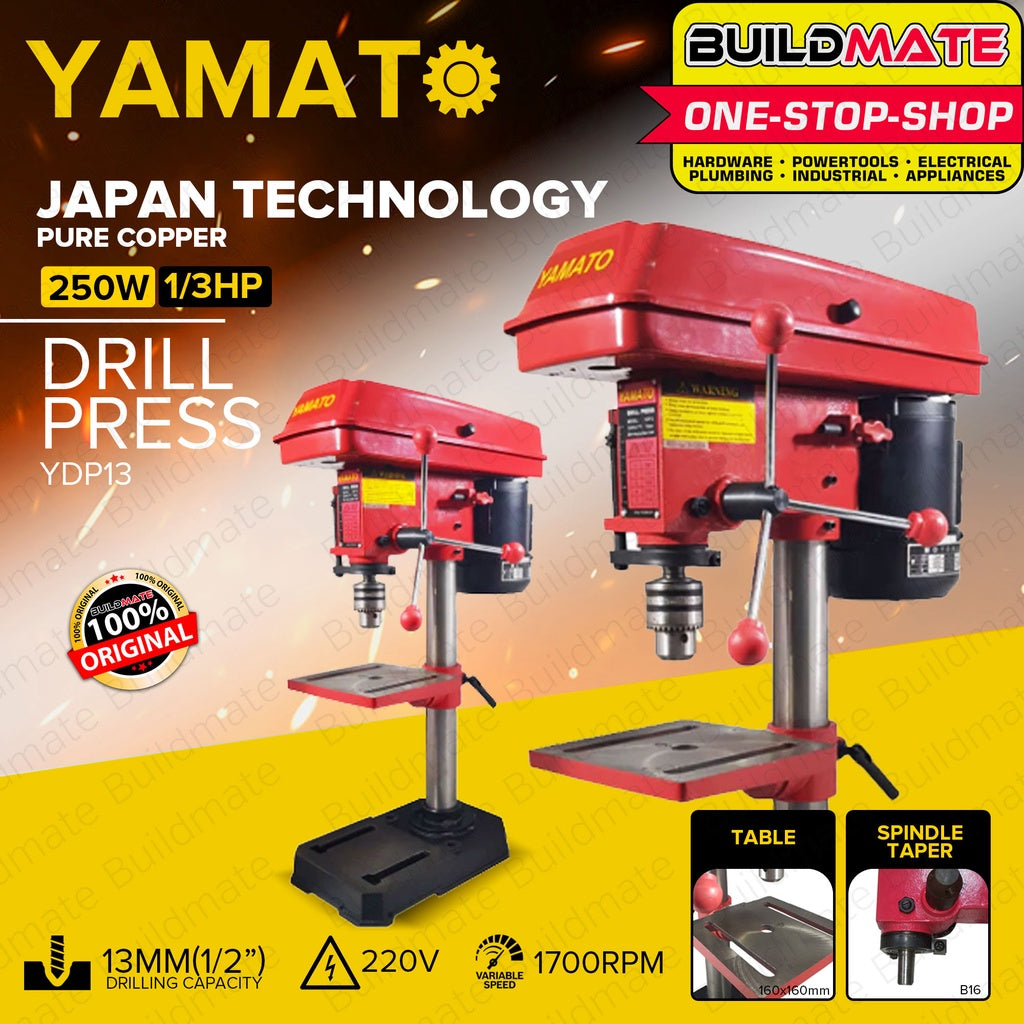 YAMATO JAPAN Pure Copper Heavy Duty Drill Press 13mm 1/2 YDP-13 •BUILD ...