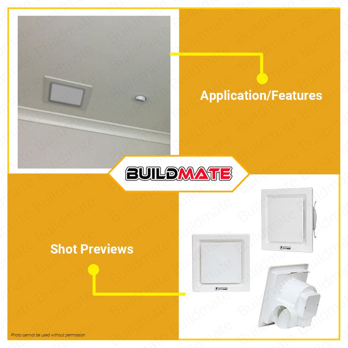 POWERHOUSE Electric Exhaust Fan Ceiling Mounted Vortex Series 8" Inch & 10" Inch •BUILDMATE• PHE