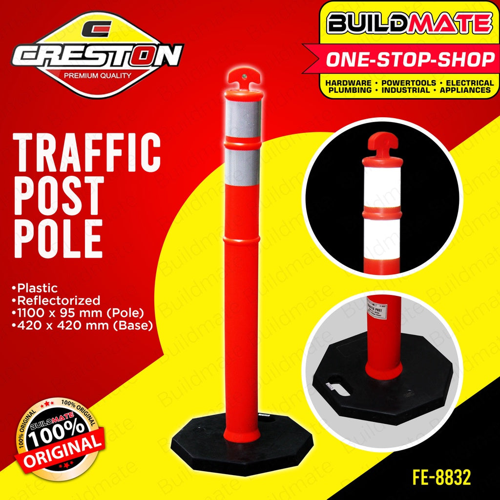 CRESTON Traffic Reflectorized Post Pole Plastic 1100mm FE-8832 100% OR ...