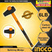 INGCO Wood Splitting Wedge Maul Hammer 6lbs Carbon Steel HSPM02068D •BUILDMATE• HT2