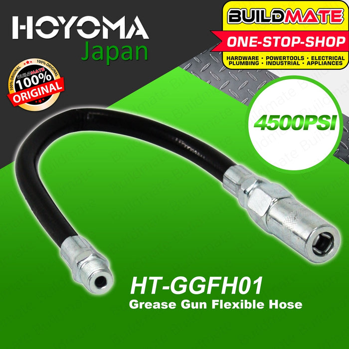 HOYOMA JAPAN Grease Gun Flexible Black Hose Nozzle 4500PSI HT-GGFH01 AUTHENTIC •BUILDMATE•
