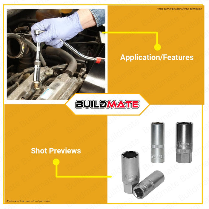 Hoteche 1/2" inches Drive Spark Plug Socket 16mm HTC-201601 | 21mm HTC-201602 Sold Per Piece