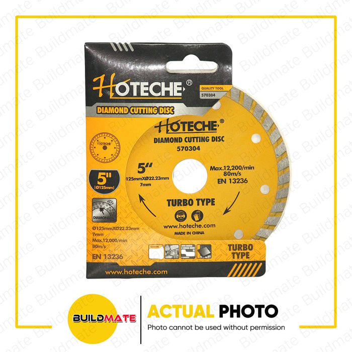HOTECHE Diamond Cutting Disc 5" Turbo Type HTC-570304 •BUILDMATE•