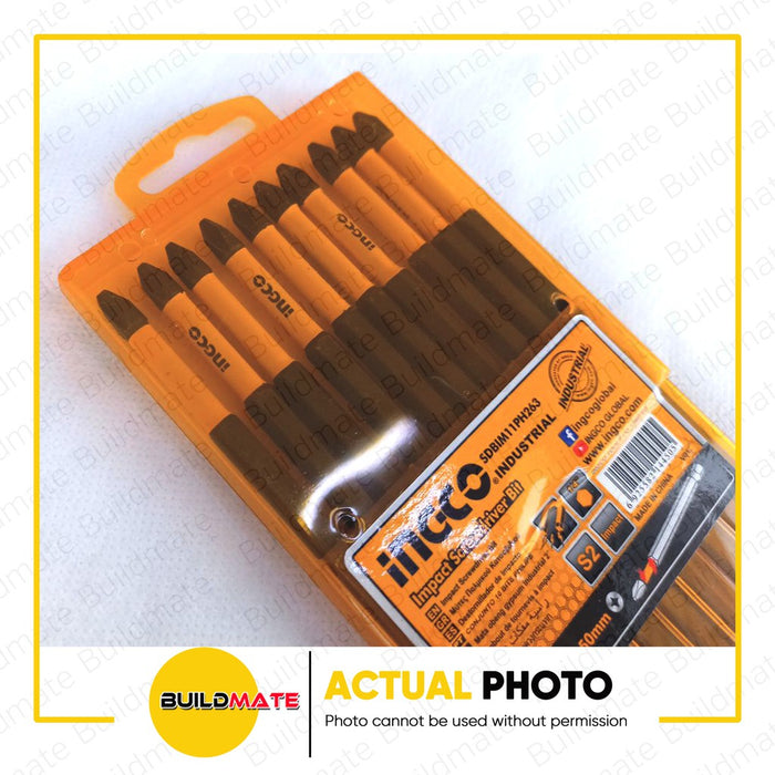 INGCO Impact Screwdriver Bit 10PCS/SET SDBIM11PH263 •BUILDMATE• IHT